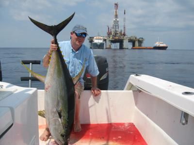 Jeff Harris with a Fattie Yellowfin Tuna